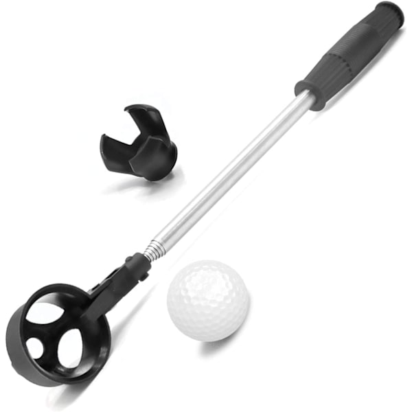 1 golfballhenter, rustfritt stål uttrekkbar vanngolf