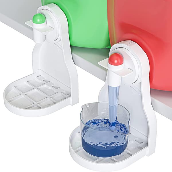 2 stk. Hvid Vaskemiddelkop Holder Spildsikker Foldbar