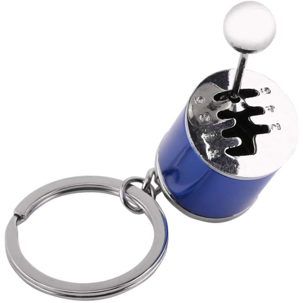 Metal Alloy Multicolor Gear Shift Pattern Car Keychain Key Ring