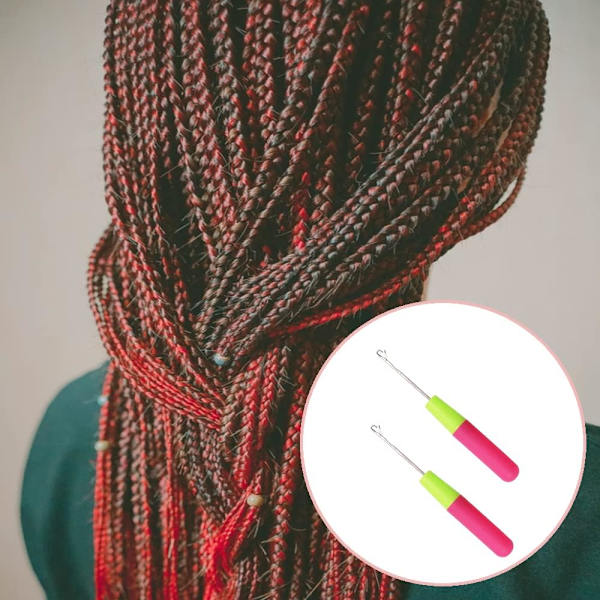 Latch Crochet-nålar, 2 st Crochet-nålar, Vävarverktyg,