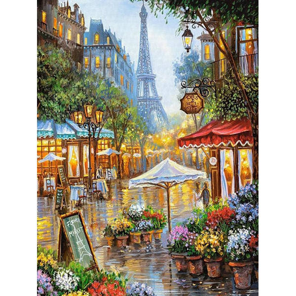 Diamantmålning Paris Landskap Eiffeltornet Broderi 5D