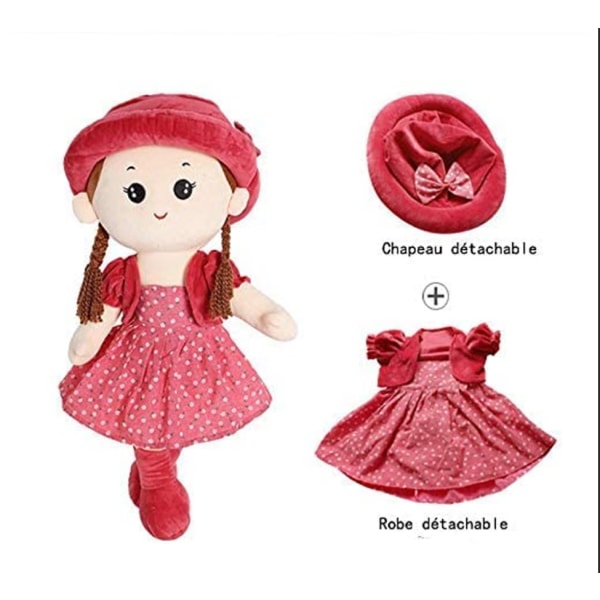 Rag Doll Cute Girl Plysj Leketøy Myk Baby Doll Home Ornament Mini Pr