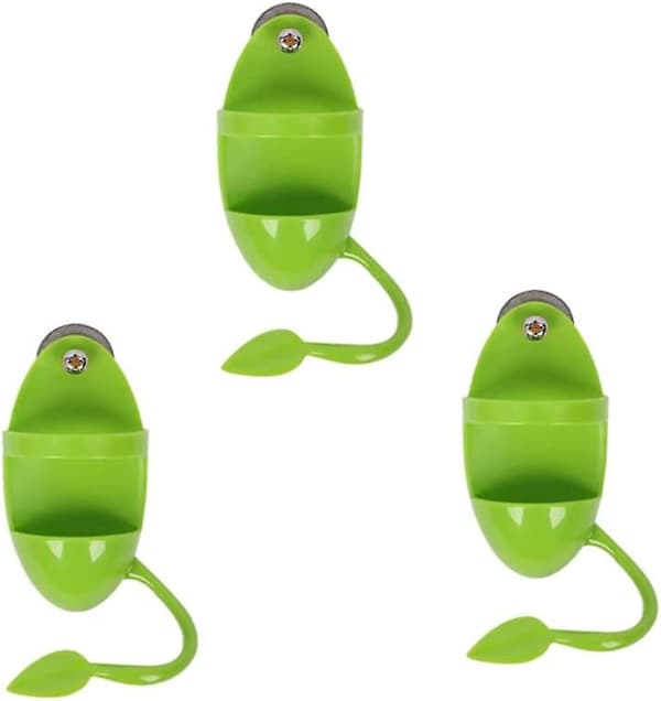 3 stk. Fugleholder Stang, Twinkling Fuglefodere med Sepiaskal, Sepiablækholder Parakit Plastik Fuglefoderholder, Bur Fuglefoder.