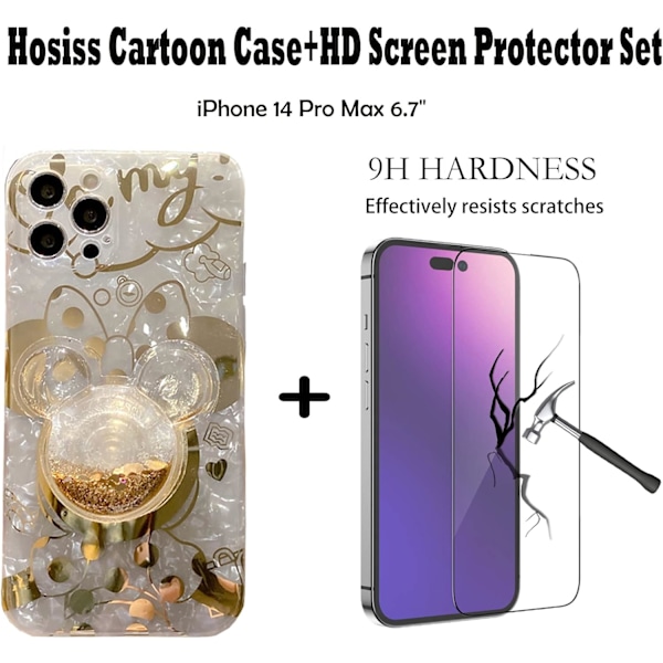 6,7 tuuman iPhone 15 Pro Max -piirretty puhelincase suojakalvolla
