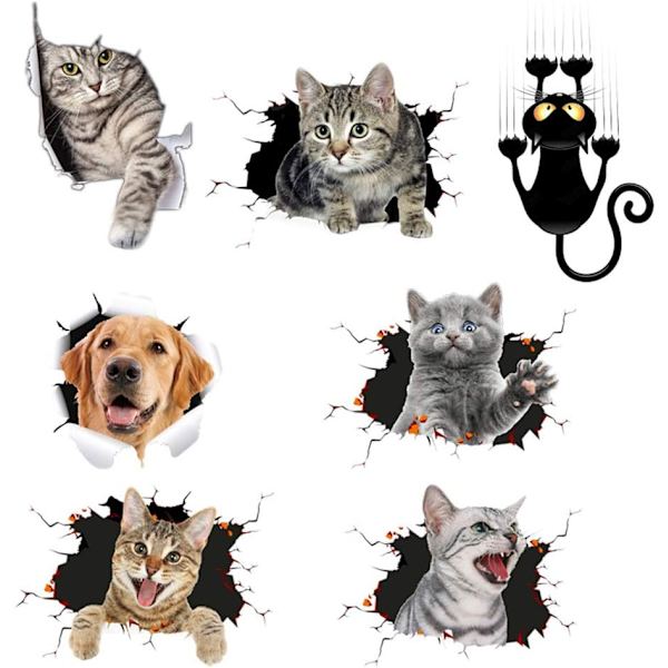 3D Søt Katt Bilsticker Bilskrap Dekning Søt Bilsticker Cr