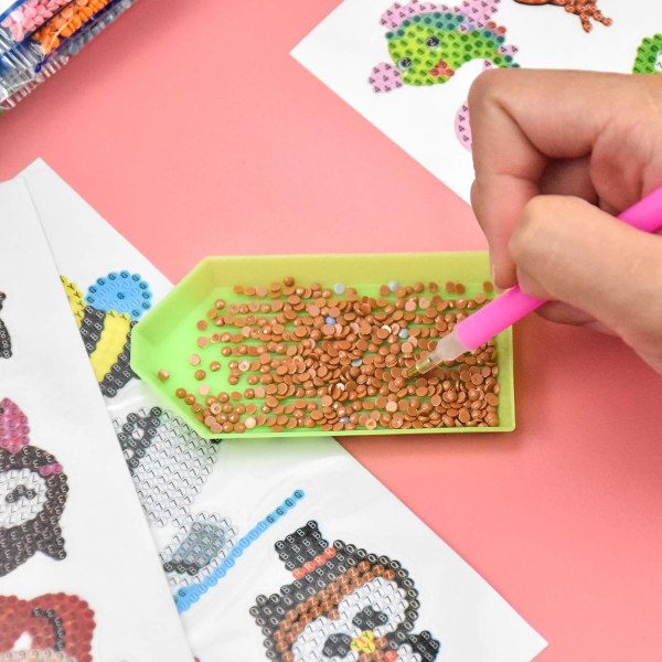 28 kpl Timantti-kirjontaa lapsille DIY Timantti-tarrapakkaukset