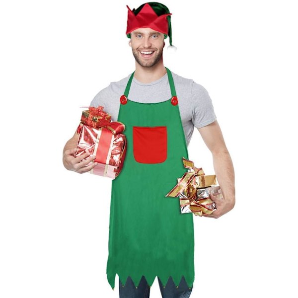 Elf Forklæde Jule Elf Forklæde Julemands Elf Hatte til Voksne Aprilsnar Fars Dag Fødselsdagsgaver