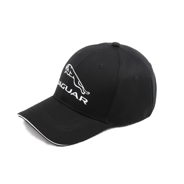 1 stk. sort buet baseballkasket med JACUAR logo til autoshow