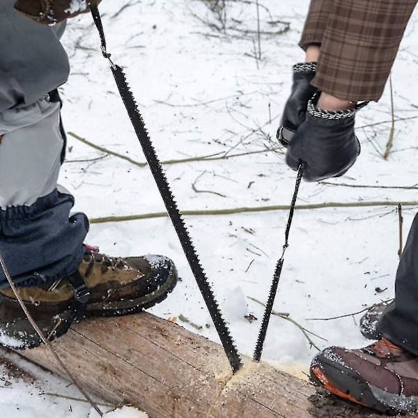 Taskukokoinen retkisaha, teräskahvoilla varustettu käsikäyttöinen retkisaha, teränvaihto selviytymisvälineisiin, retkeilyyn, metsästykseen