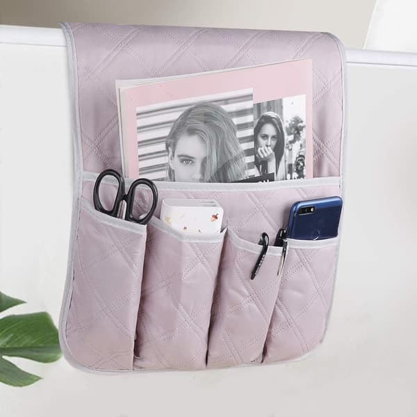 Sofa Armlæn Organizer (Grå), 5 Lommer, Skridsikker, Velegnet til