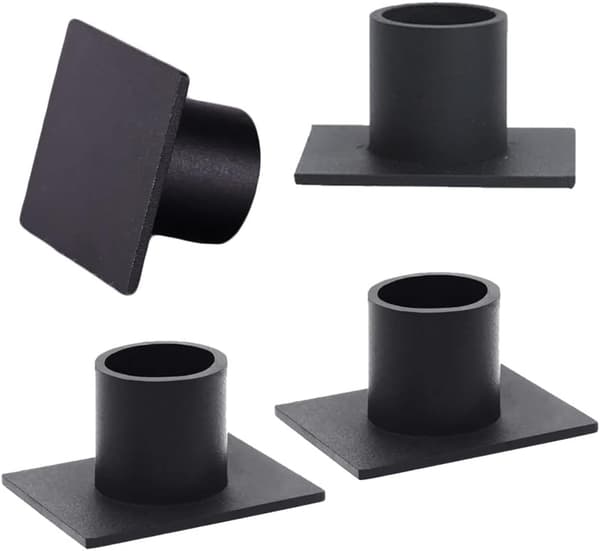 Sorte Lysestaker 4 Stykker Retro Lysestake Dekorasjon Bord