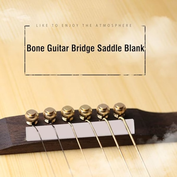 6st Akustisk Gitarr Bone Sadel Gitarr Bridge Vit Sadel för d9eb | Fyndiq