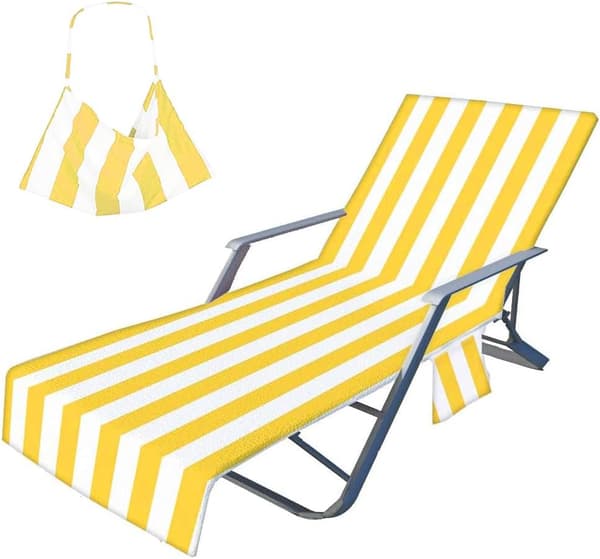 Strandstolsskydd, 75x210cm Handduk för Strandstol med