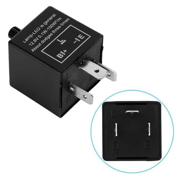 LED blinklysrelæ blinklysrelæ Fix 12v 3 Pin Cf13-jl02 Justerbar til blinklys