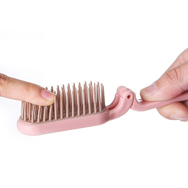 1 rosa hopfällbar hårborste massagehårborste reseaffärer