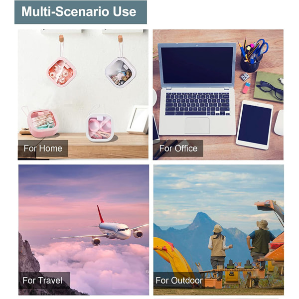2 Farger Pakke med 2 Hårstrikk Organiserer Plast Bærbar Oppbevaring