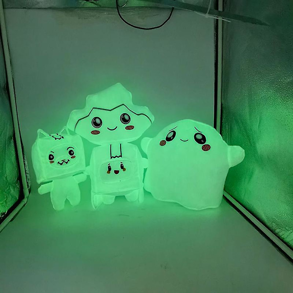 Lankybox Glow In The Dark Plysch Foxy Boxy Ghosty Lanky Box Avtagbar Mjuk Leksak Barn Present Vändbar Docka Flicka Sängkudde 20cm