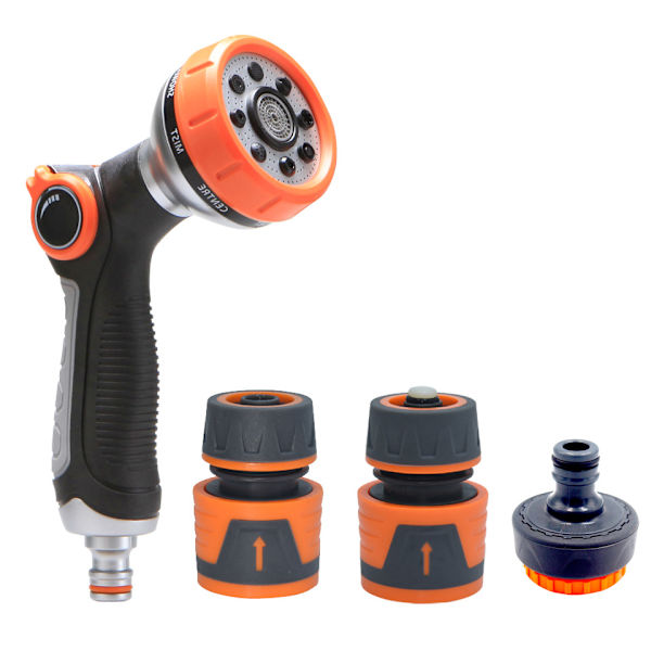 Vattenslangspistol Set, Högtryck Multifunktionell Spraypistol med