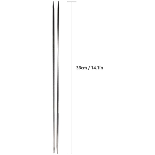 44 stk. 11 størrelser 25 cm/36 cm Straight Knitting Needle med taske Weave