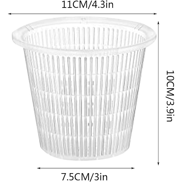 Transparente eller sorte orkidepotter, 10 plastik orkidepotter med