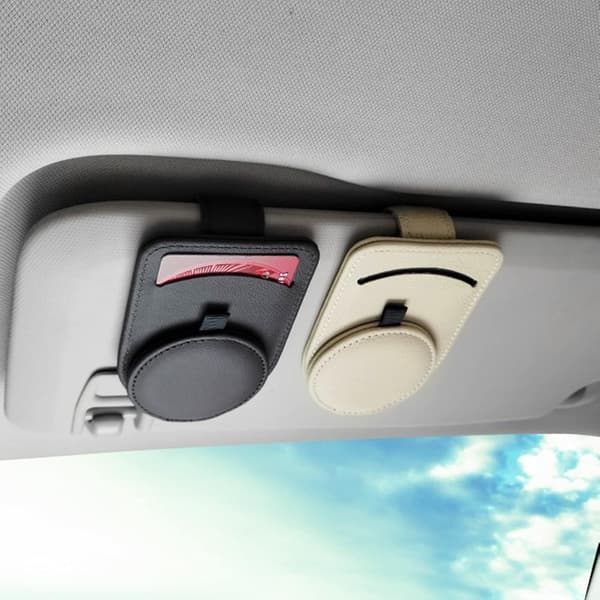 1 stk sort bil solbriller holder, bil visir solbriller holder