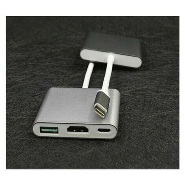 Typ-C till HDMI+USB HD-kabel Dockningsstation 3 i 1 Adapterkabel