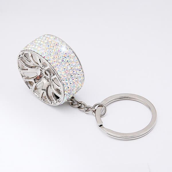 Rose Glitter Diamant Nøkkelring