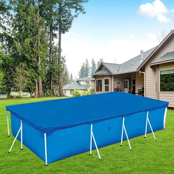 Rektangulär Tubulär Poolöverdrag - Blå (300X200CM), Rektangulär Simbassängöverdrag