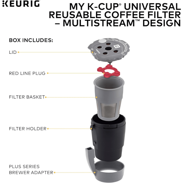 Universal gjenbrukbar filter MultiStream-teknologi - Grå
