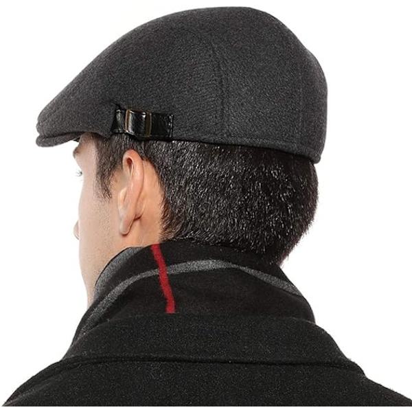 Flad Top Beret Justerbar Flad Top Hat Efterår Kort - Solid Grå