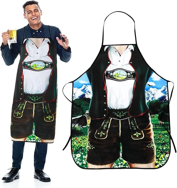 Sjov forklæde til kvinder og mænd (2 stk.), kreativt forklæde