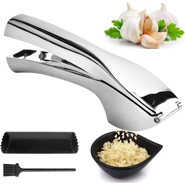 Stainless Garlic Press, Garlic Crusher, Professional Stainless