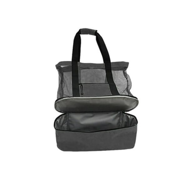 Strandtaske med Fint Masket Polyester Lynlås Bundopbevaring 1
