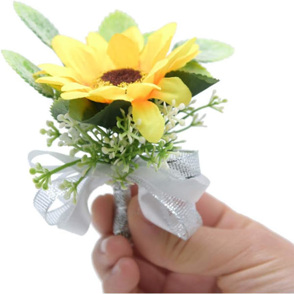 1 stycke solros, solros, corsage, för män och kvinnor