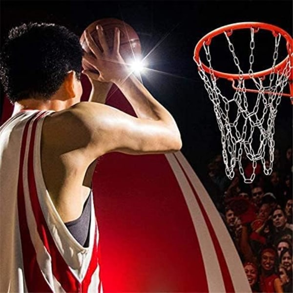 Basketballnet, robust rustfrit stål kædevæv