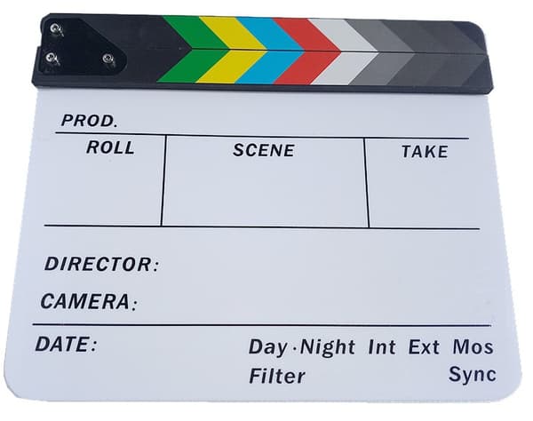Regissörs Filmklappbräda, Professionell Biografklappbräda,