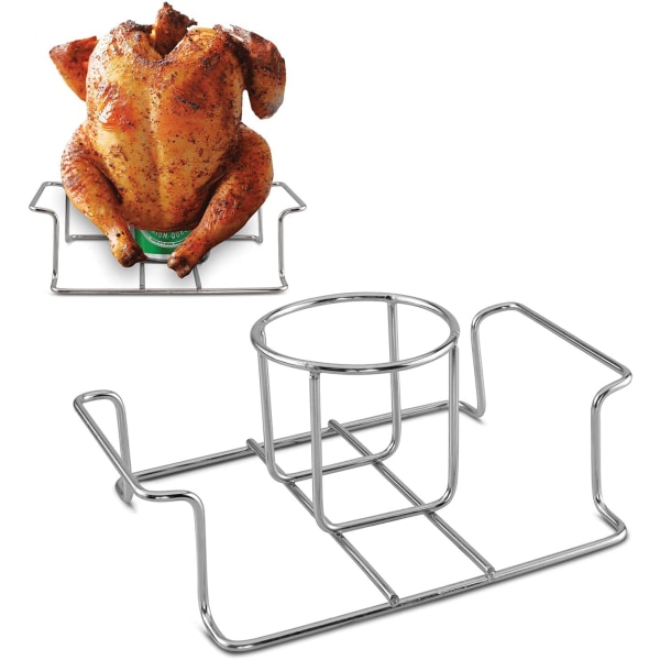 Foldbar grillrist i rustfrit stål til kylling, øl, grillkylling