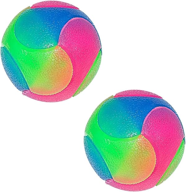 LED Hundboll Hundleksak Boll Interaktiv Studsande Ljusboll med El