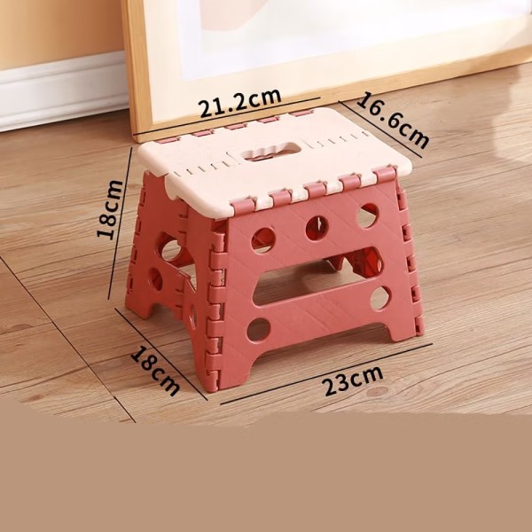 1pcs（Small Size, Red）Plastic Portable Stool for Kids and Adults