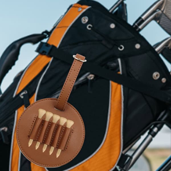 1 stk. Læder Golf Spike Opbevaringspose Multi-Piece Golf Green