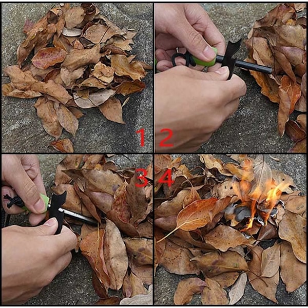 2 stk. Flintstænger, Camping Udendørs Flint, Ildsted, med Magnesium Flint Udendørs Camping Nød Survival Tool