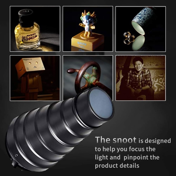 Kjeglesett i aluminiumlegering for fotografering Speedlite Strobe Flash, H