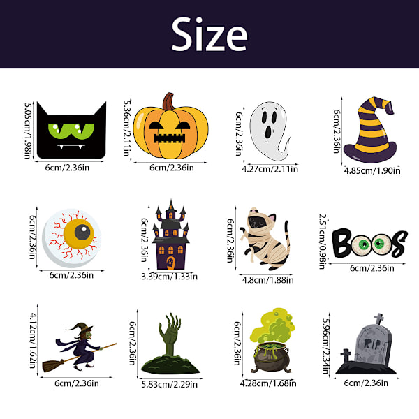 Halloween kagedekorationsplugin 12 stk cupcake flag indsættelse