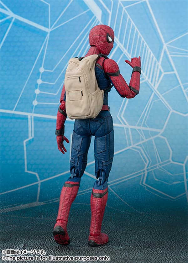 Marvel Spider-Man SHF Bug Ryggsäck för Skolan med Rörlig Actionfigur Leksaksmodell