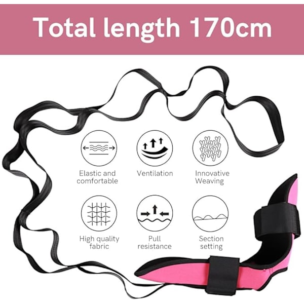 1 Pinkki Joogahihna, Jooga-alustan Hihna, Fitness-jalkavenytys