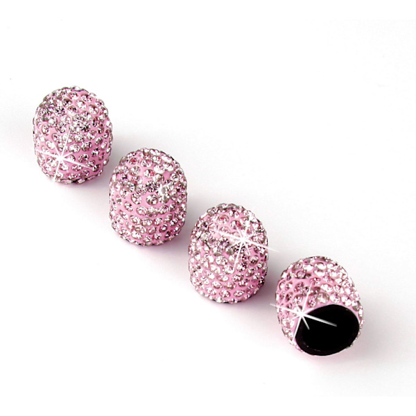 4 Pak Håndlavede Krystal Rhinestone Bil Dækventil Dæksel, Bil Hjul Dækventil, Tiltrækkende Støvbestandig Bling Bil A