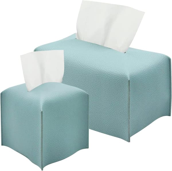 2-pack Läder Vävnadslådaöverdrag, Vävnadslådehållare, Modern PU