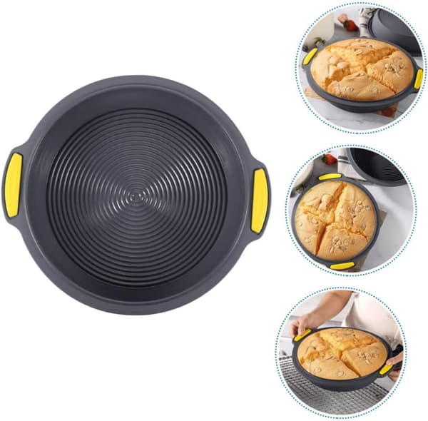 Mörkgrå Rund Kakform i Silikon, Nonstick, 26,4 cm