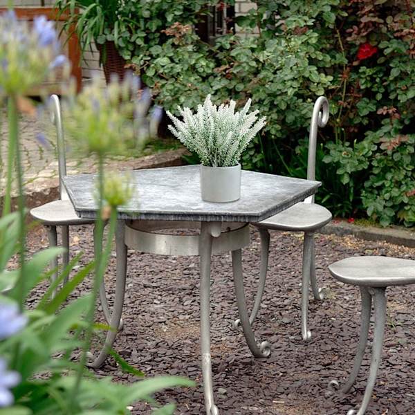Set med 4 vita lavendelblommor med flockad yta, realistisk touch, konstgjorda
