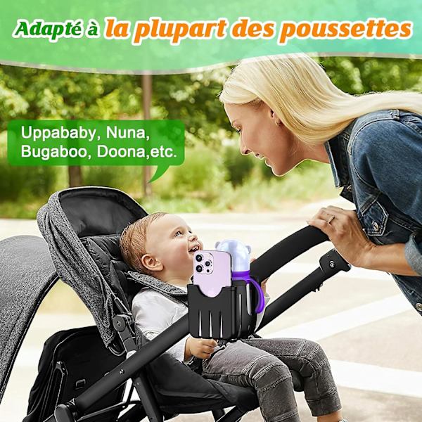 Kopholder til klapvogn, Universal klapvognstilbehør, Baby klapvognsarrangør til Cybex/Yoyo, cykel, kørestol, rollator, elektrisk scooter, gaver til kvinder